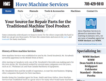 Tablet Screenshot of hovemachineservices.com